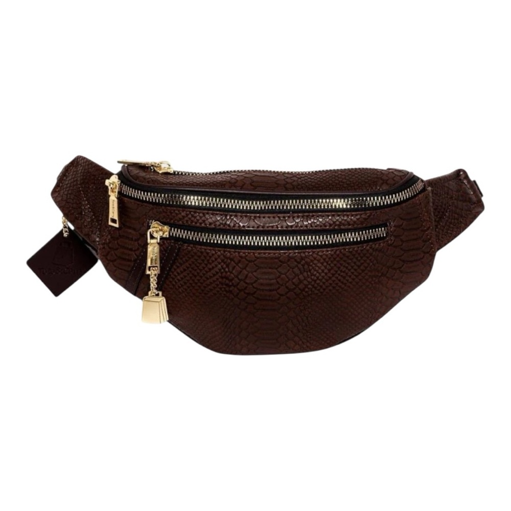 TOTE&CARRY SIGNATURE EVERYDAY FANNY PACK IN CHOCOLATE - Picture 3 of 14